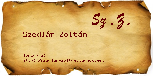 Szedlár Zoltán névjegykártya
