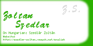 zoltan szedlar business card