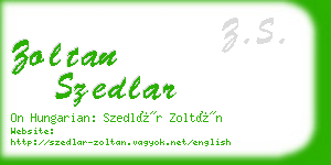 zoltan szedlar business card